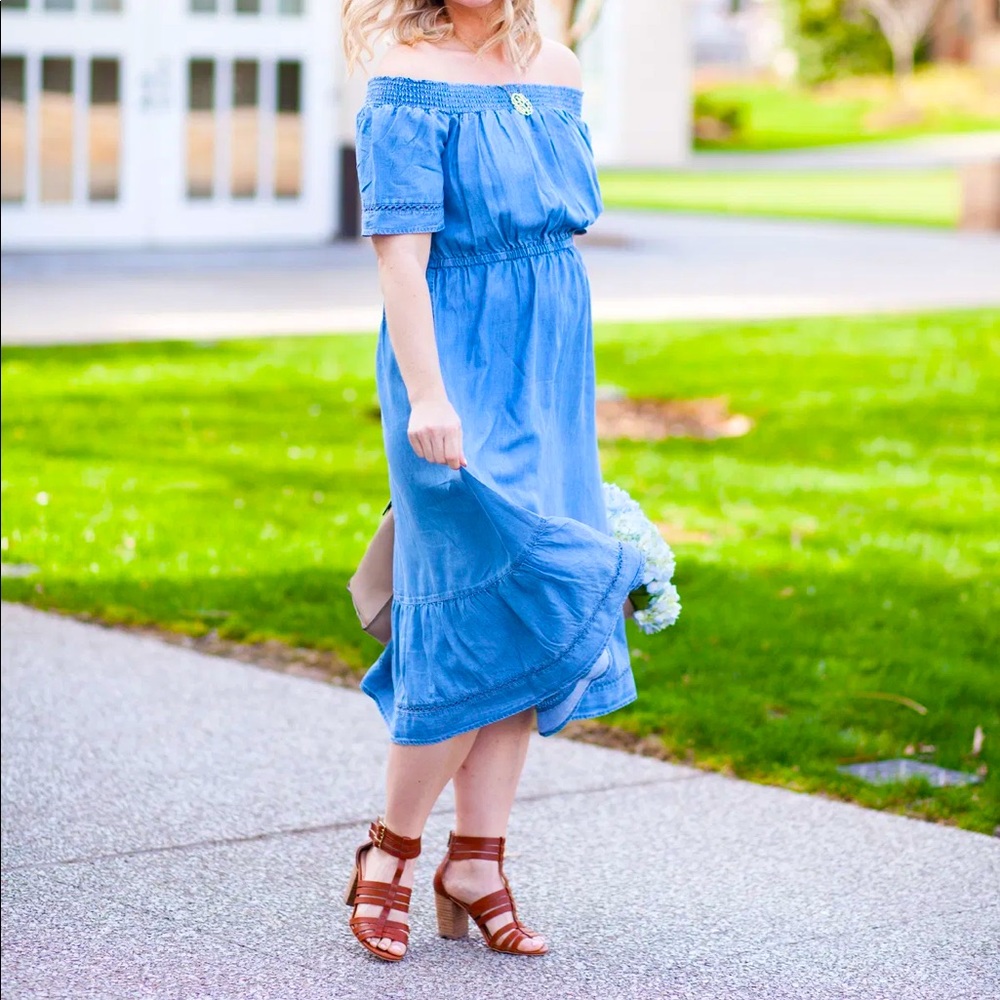 Old Navy💙Off-The-Shoulder💙Denim Dress💙